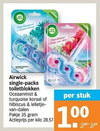 Albert Heijn Airwick single-packs toiletblokken 35gram aanbieding