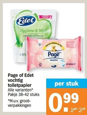 Albert Heijn Page of edet vochtig toiletpapier aanbieding