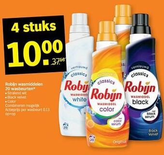 Albert Heijn Robijn wasmiddelen aanbieding