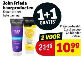 Kruidvat John frieda haarproducten shampoo go blonder 250ml aanbieding