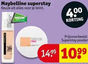 Kruidvat Maybelline superstay superstay poeder aanbieding