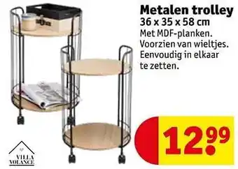 Kruidvat Metalen trolley aanbieding