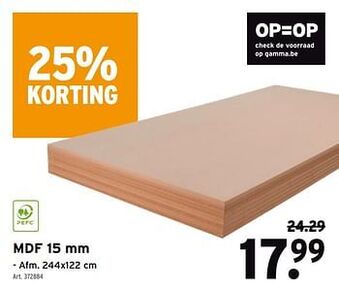 GAMMA Mdf aanbieding