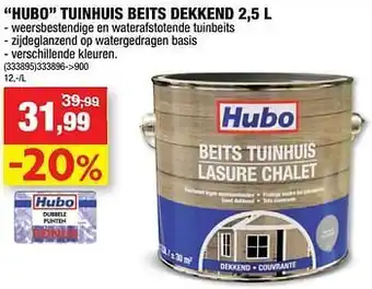 Hubo Hubo tuinhuis beits dekkend 2,5liter aanbieding
