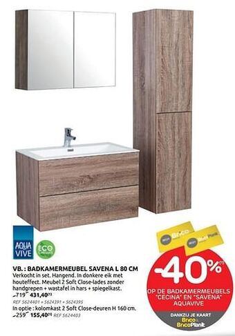 Brico Hangend badkamermeubel savena aanbieding
