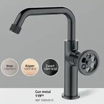 Brico Essebagno wastafelmengkraan indus gun metal aanbieding