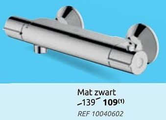 Aquavive thermostatische douchekraan irminio zwart