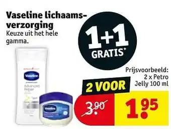 Kruidvat Vaseline lichaamsverzorging petro jelly 100ml aanbieding