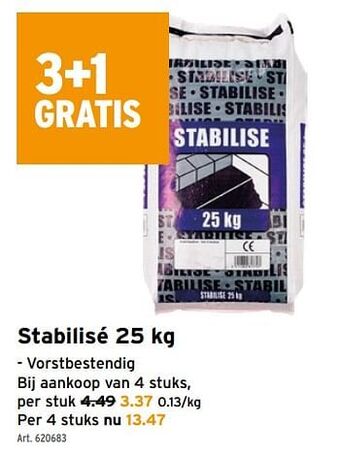 GAMMA Stabilisé 25kg aanbieding