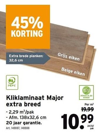 GAMMA Kliklaminaat major extra breed aanbieding
