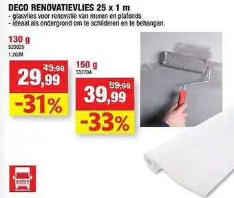 Hubo Deco renovatievlies 130g aanbieding