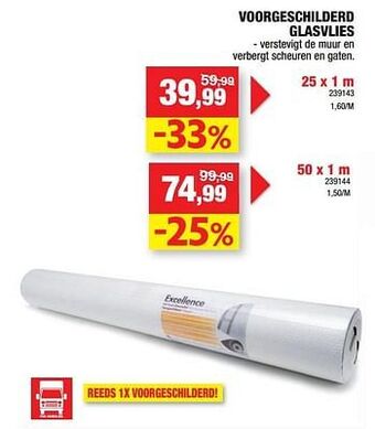 Hubo Voorgeschilderd glasvlies aanbieding