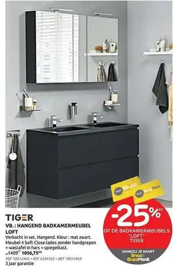 Brico Hangend badkamermeubel loft aanbieding