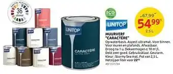 Brico Muurverf caractère kleur stormy sea mat aanbieding