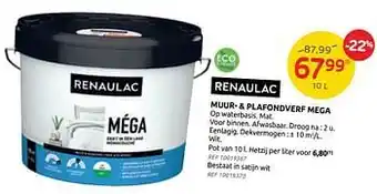 Brico Muur- + plafondverf mega mat aanbieding