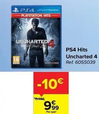Carrefour Ps4 hits uncharted 4 aanbieding