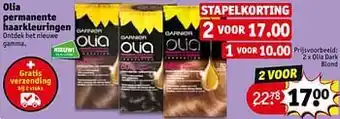 Kruidvat Olia permanente haarkleuringen olia dark blond aanbieding