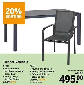 GAMMA Tuinset valencia stoel aanbieding