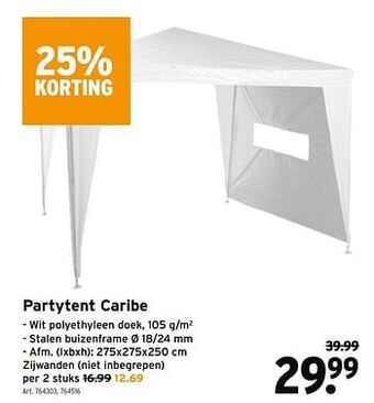 GAMMA Partytent caribe aanbieding