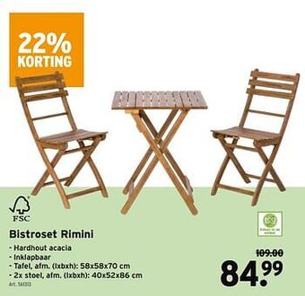 Bistroset rimini