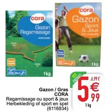 Cora Gazon - gras cora 1kg aanbieding
