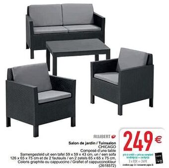 Cora Salon de jardin - tuinsalon chicago aanbieding
