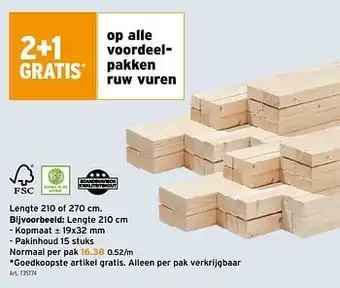 GAMMA Voordeelpakken ruw vuren aanbieding
