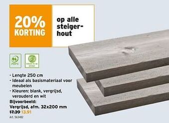 Steigerhout vergrijsd