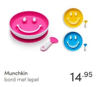 Baby & Tiener Munchkin bord met lepel aanbieding