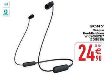 Cora Sony casque hoofdtelefoon wic200bce7 aanbieding