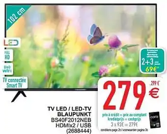Tv led - led-tv blaupunkt bs40f2012neb