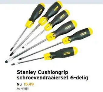 GAMMA Stanley cushiongrip schroevendraaierset 6-delig aanbieding