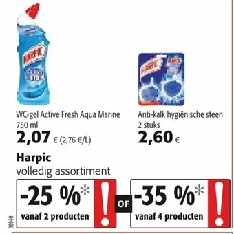 Colruyt Harpic WC-gel Active Fresh Aqua Marine 750ml aanbieding