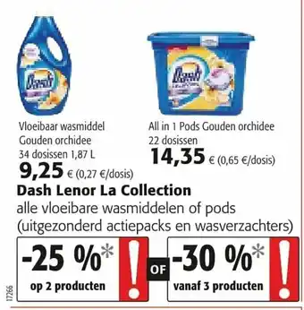 Colruyt Dash Lenor La Collection aanbieding