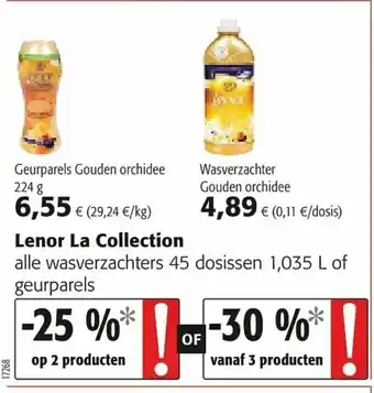Colruyt Lenor La Collection Geurparels Gouden orchidee 224g aanbieding