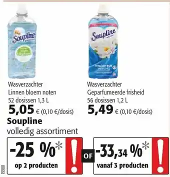 Colruyt Soupline Wasverzachter Linnen bloem noten aanbieding