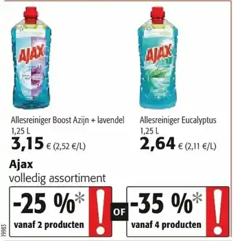 Colruyt Ajax Allesreiniger Boost Azijn + lavendel aanbieding
