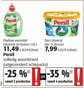 Colruyt Persil Vloeibaar wasmiddel Zomertuin 39 dosissen aanbieding