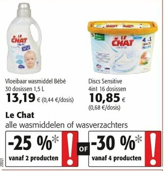 Colruyt Le Chat Vloeibaar wasmiddel Bebe aanbieding