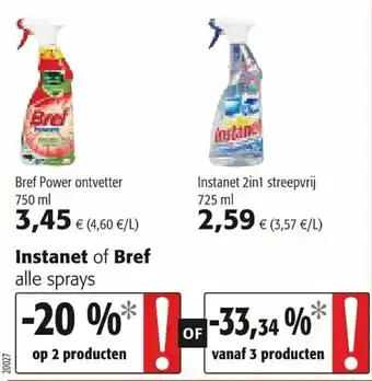 Colruyt Instanef of Bref aanbieding