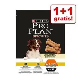 Zooplus 1 + 1 gratis! 2 x Pro Plan Snacks 2 x 400 g aanbieding