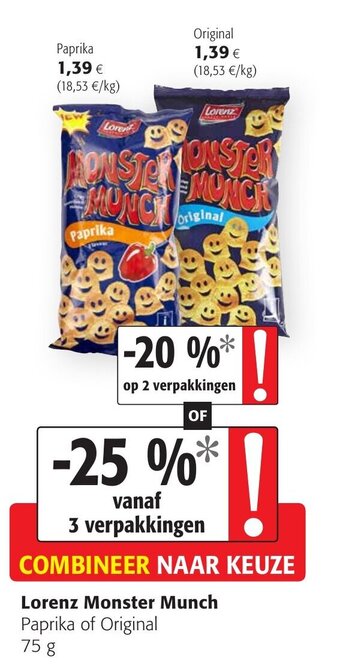 Colruyt Lorenz Monster Munch aanbieding