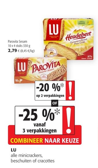 Colruyt LU Parovita Sesam aanbieding