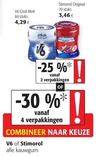 Colruyt V6 of Stimorol Cool Mint aanbieding