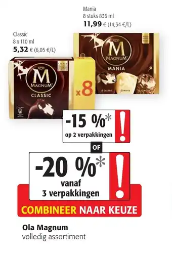 Colruyt Ola Magnum Classic 8x110ml aanbieding