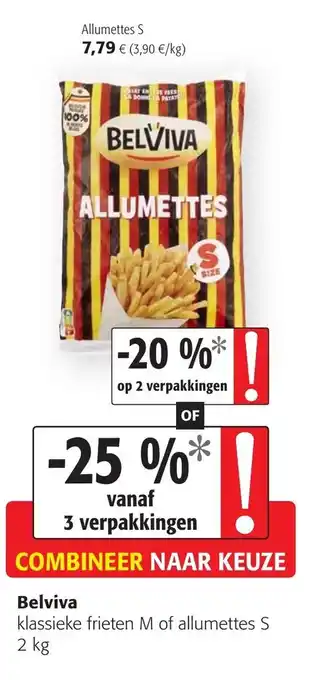 Colruyt Belviva Allumettes S aanbieding