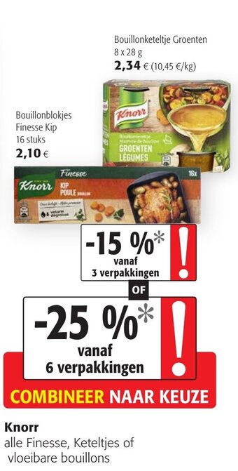 Colruyt Knorr Bouillonketeltje Groenten aanbieding