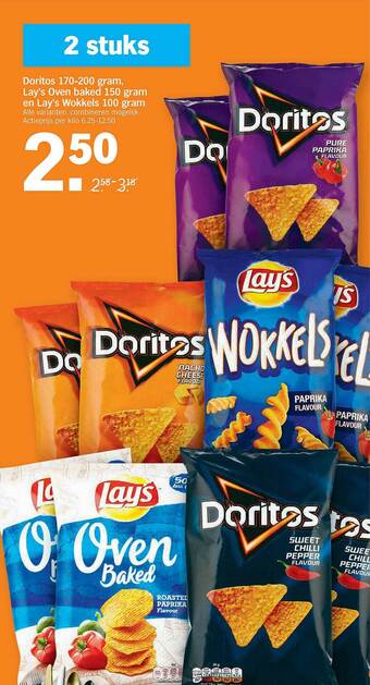 Albert Heijn Doritos, Lay's Oven Baked En Lay's Wokkels aanbieding