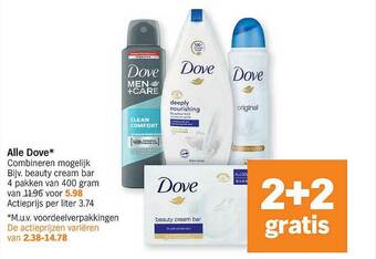 Albert Heijn Dove Beauty Cream Bar aanbieding