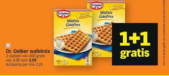 Albert Heijn Dr. Oetker Wafelmix aanbieding